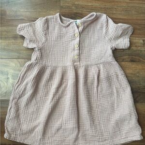H&M White Pleated Sundress with Flutter Sleeves